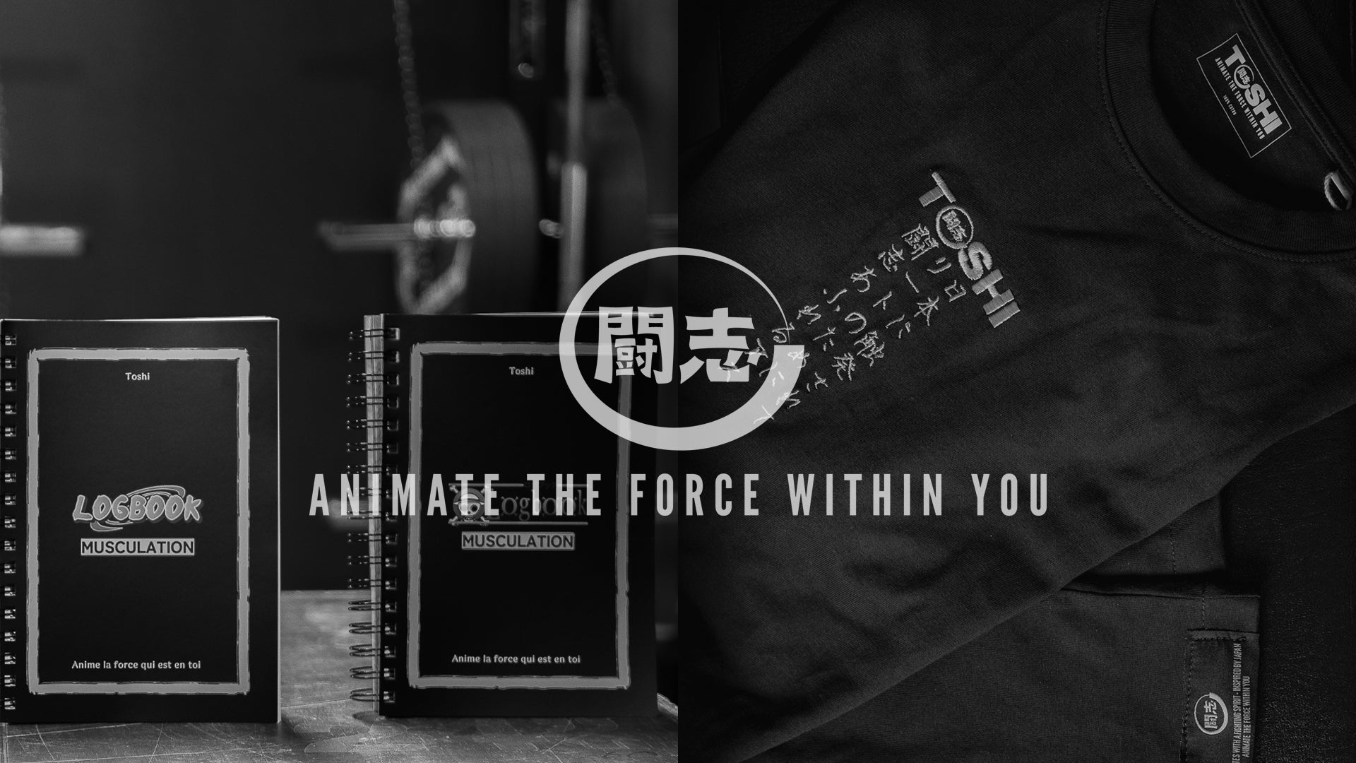 Nouveauté TOSHI, t-shirt oversize pour homme, carnet d'entraînement inspiré de l’univers des mangas et animes, style japonais et streetwear sportif.