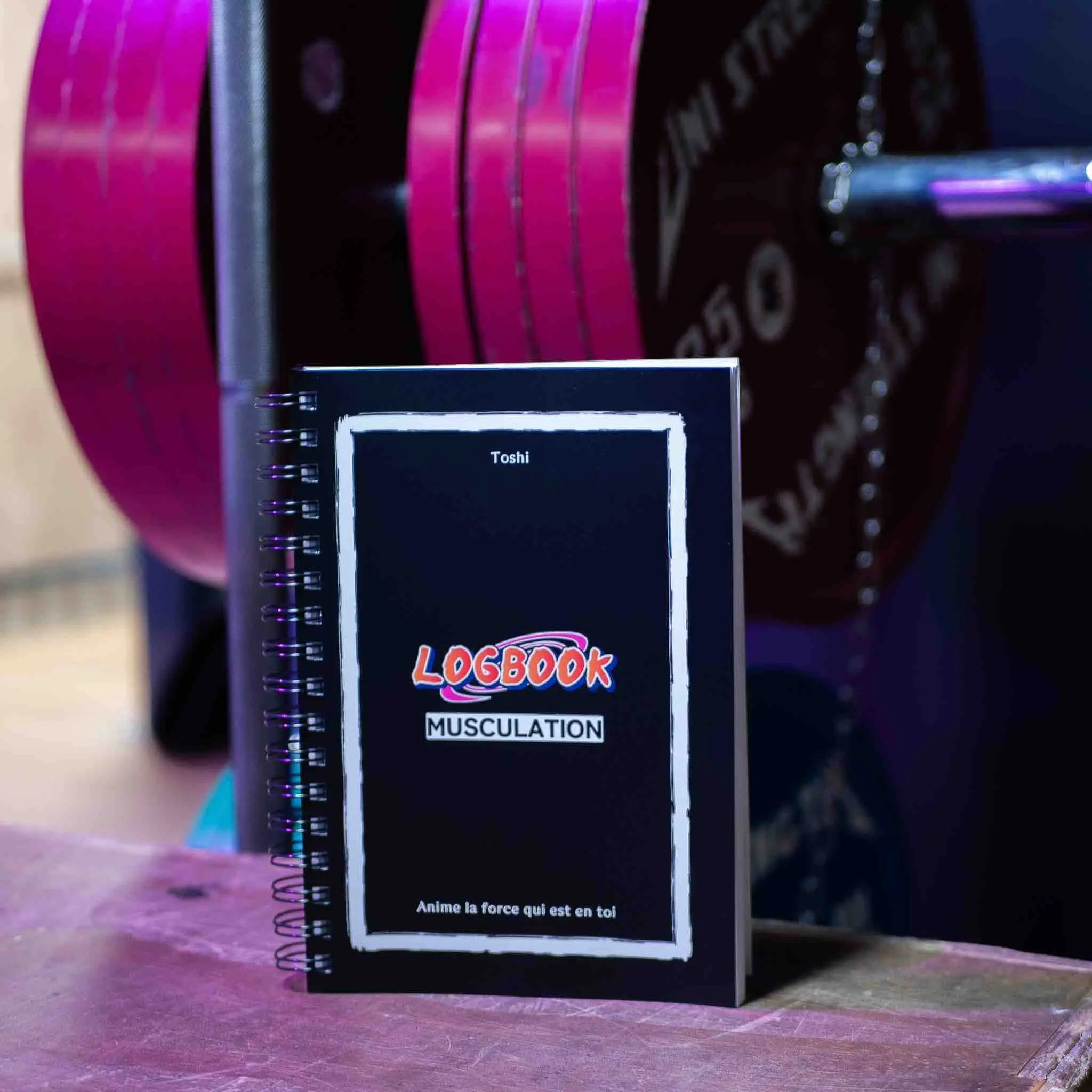 Logbook musculation Force du Nindô inspiré de Naruto - Suivi d'entraînement et progression, carnet d'entraînement pour musculation et fitness