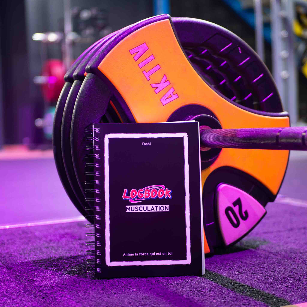 Logbook musculation Force du Nindô inspiré de Naruto - Suivi d'entraînement et progression, carnet d'entraînement pour musculation et fitness