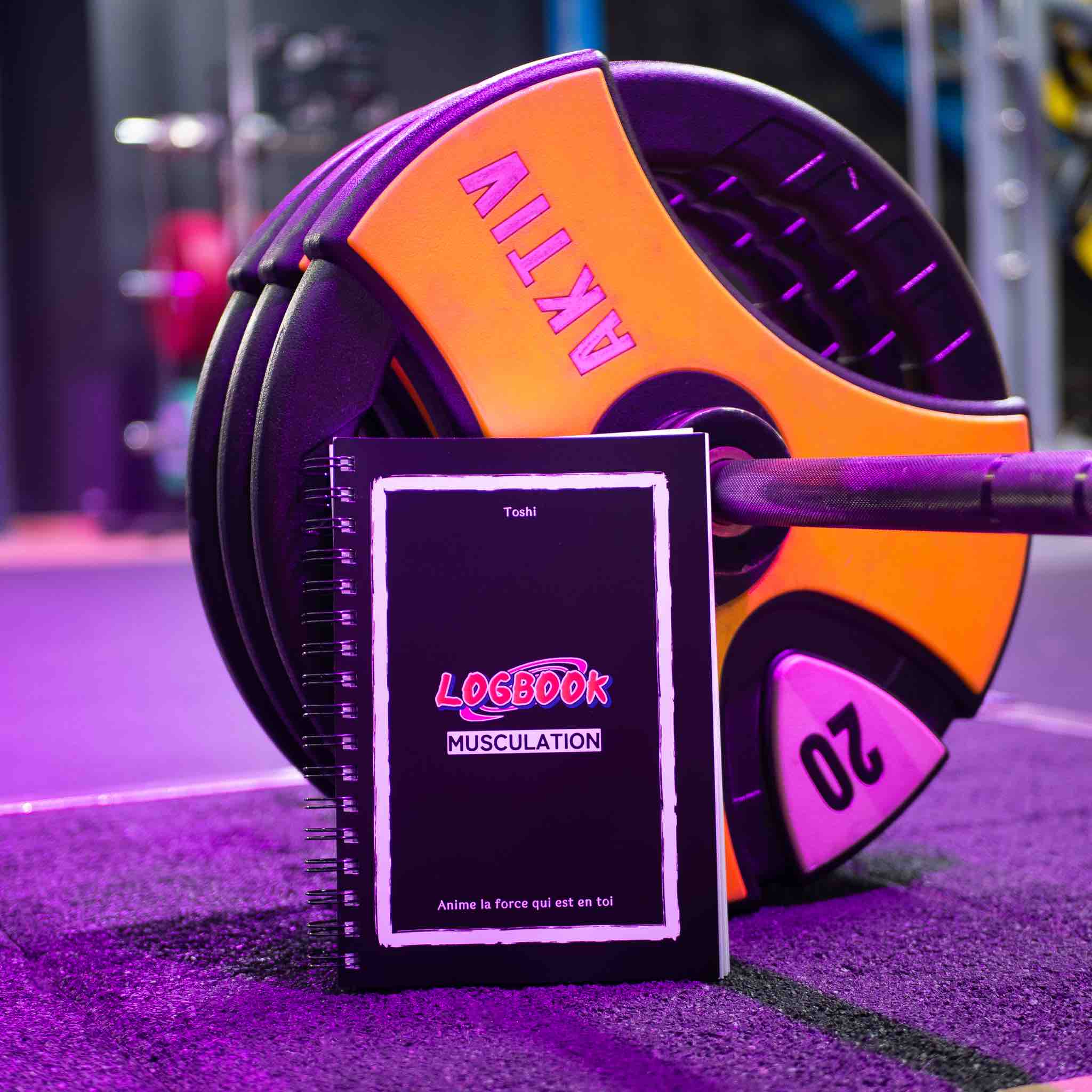 Logbook musculation Force du Nindô inspiré de Naruto - Suivi d'entraînement et progression, carnet d'entraînement pour musculation et fitness