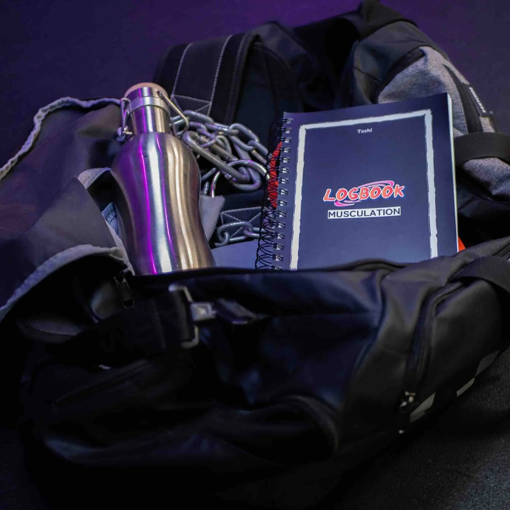 Logbook musculation Force du Nindô inspiré de Naruto - Suivi d'entraînement et progression, carnet d'entraînement pour musculation et fitness