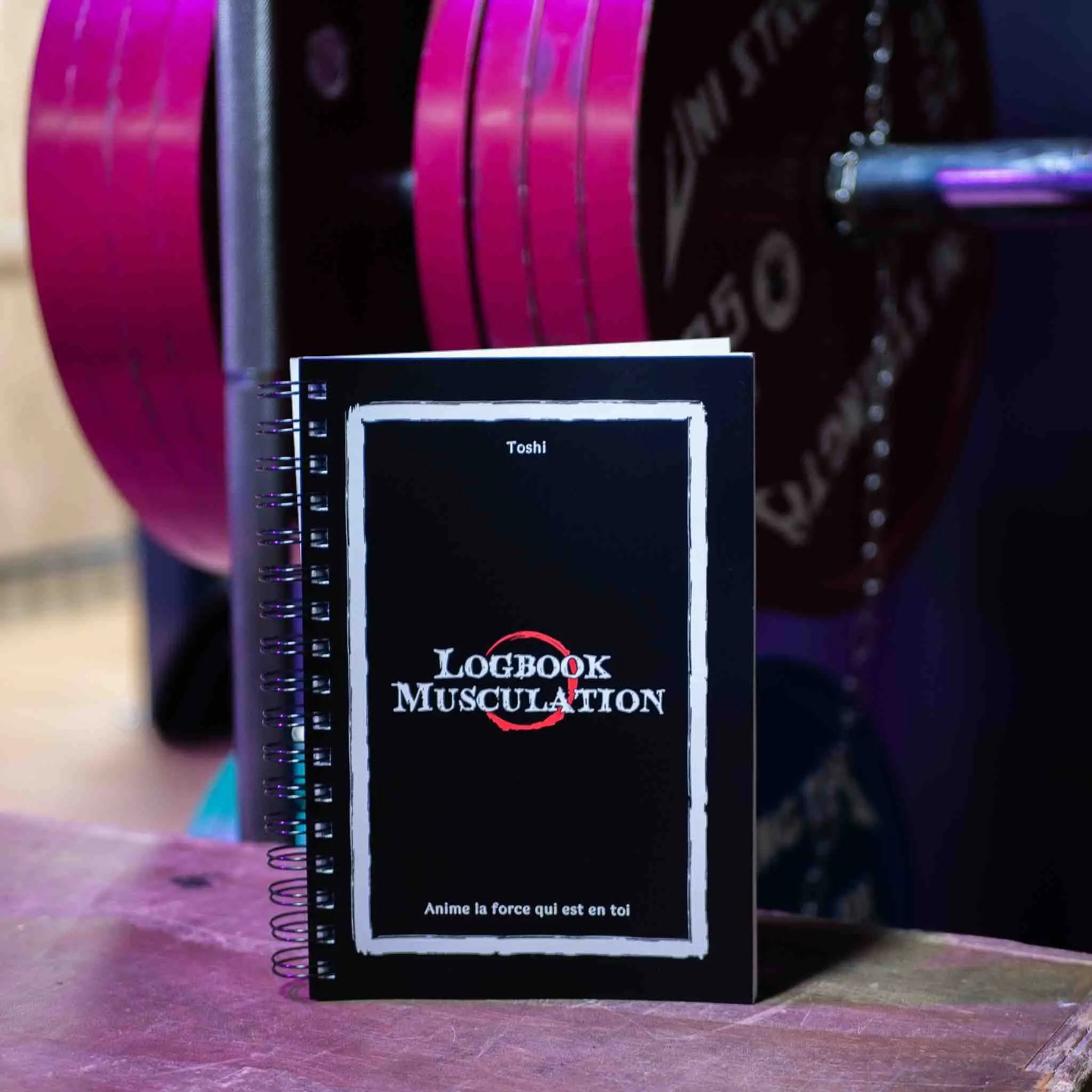 Logbook Musculation Volonté d'Acier inspiré de Demon Slayer - Suivi d'entraînement et progression, carnet d'entraînement pour musculation et fitness