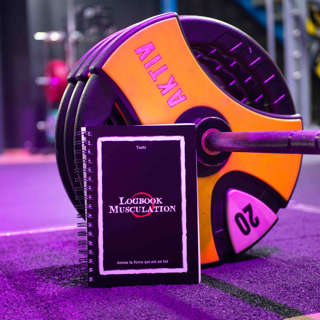 Logbook Musculation Volonté d'Acier inspiré de Demon Slayer - Suivi d'entraînement et progression, carnet d'entraînement pour musculation et fitness