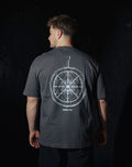 T-SHIRT OVERSIZE BLACK WARRIOR - GREY TOSHI