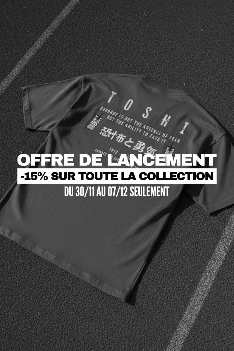 T-shirt oversize TOSHI pour homme, inspiré de l’univers des mangas et animes, style japonais et streetwear sportif.